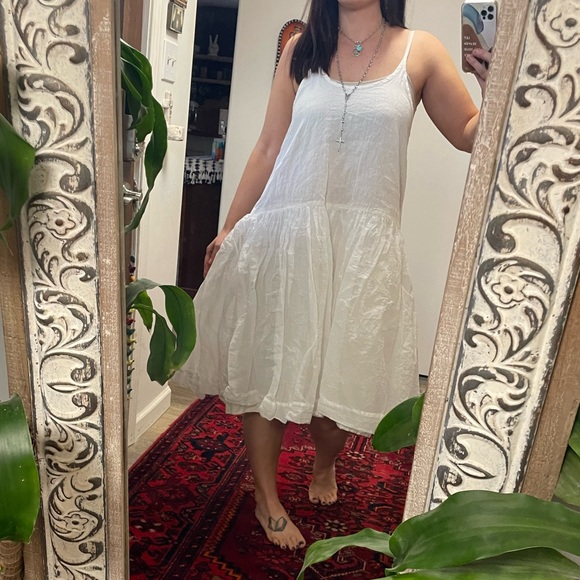 Dresses & Skirts - Tutu slip midi dress linen & organdy